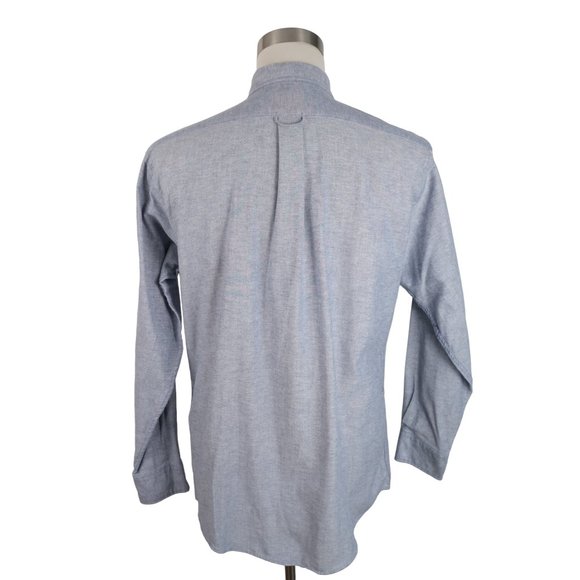 Vintage Botany 500 Men's L 16-16.5 Chambray Button Down Single Needle Tailoring - Picture 8 of 13
